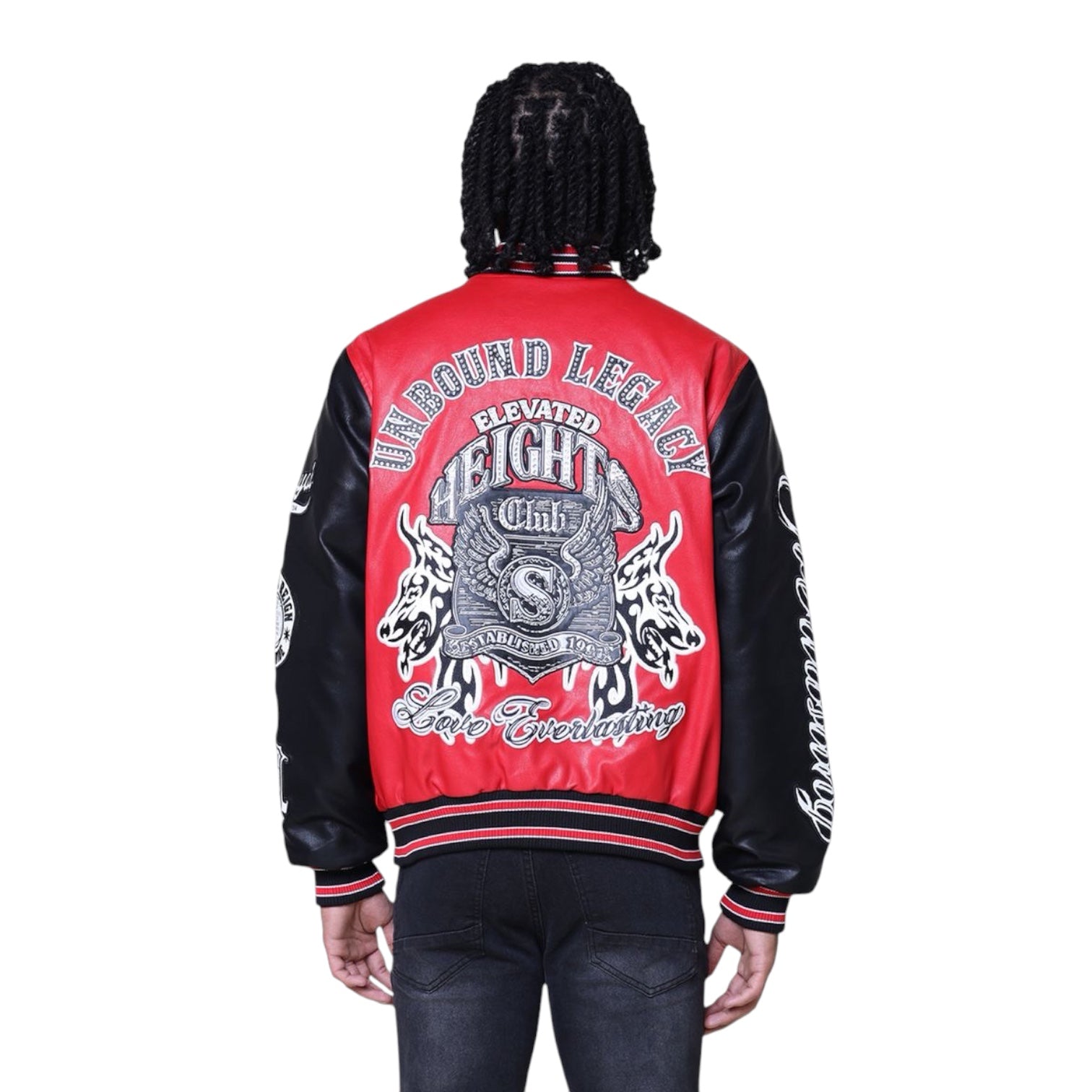 SMOKE RISE: Legacy PU Varsity Jackete 25699